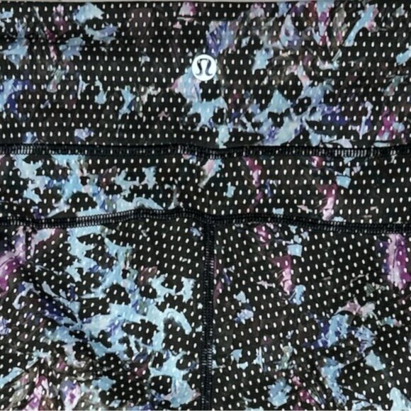 Lululemon Top Speed Cropped Floral Leggings Size 8 - Picture 10 of 16
